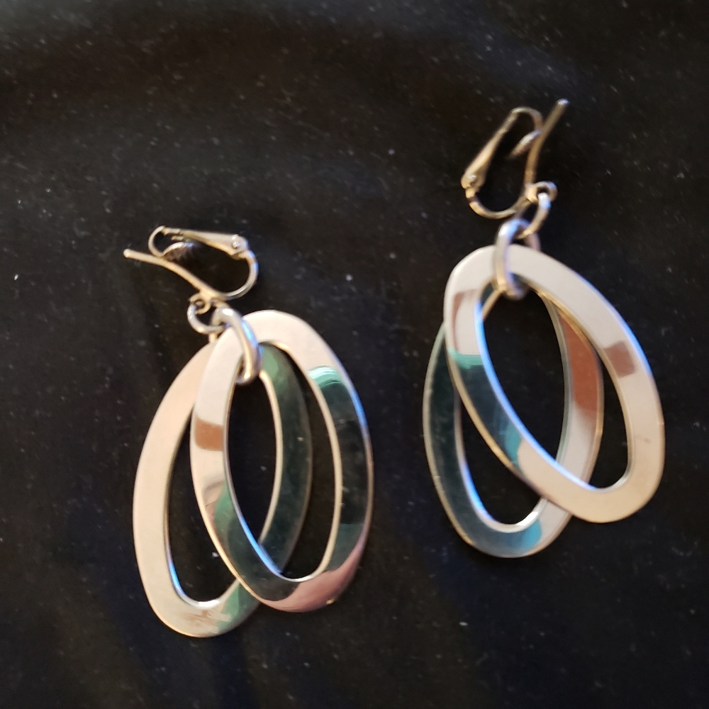 Stainless steel clip on earrings